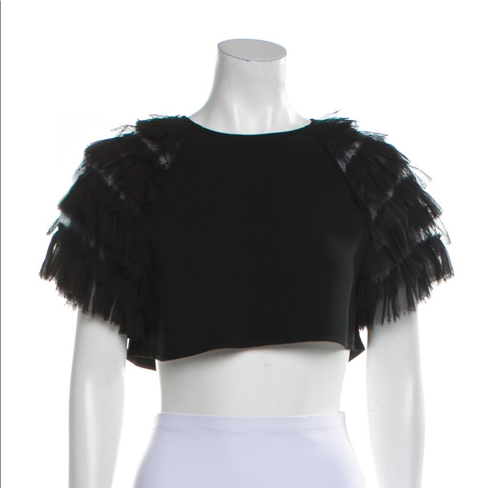 Alexis Black Crop Top